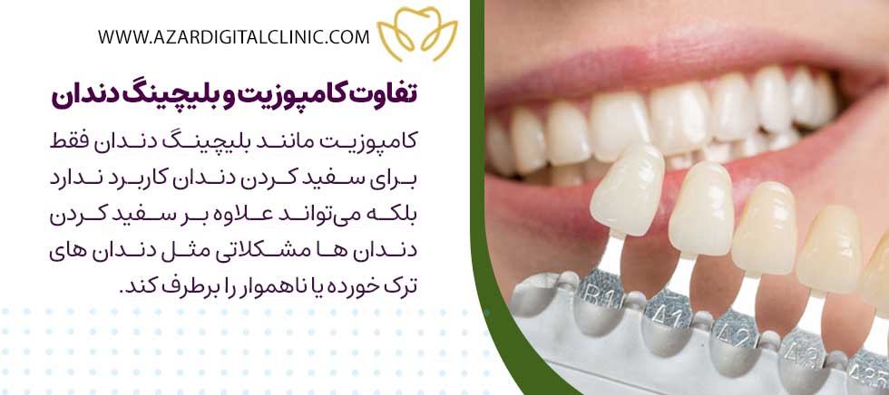 تفاوت کامپوزیت و بلیچینگ دندان