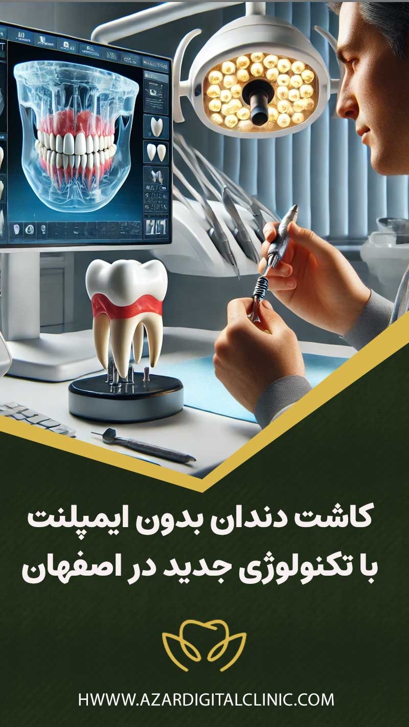 کاشت دندان بدون ایمپلنت با تکنولوژی جدید در اصفهان